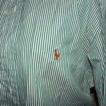 Load image into Gallery viewer, Ralph Lauren green stripped polo (L)
