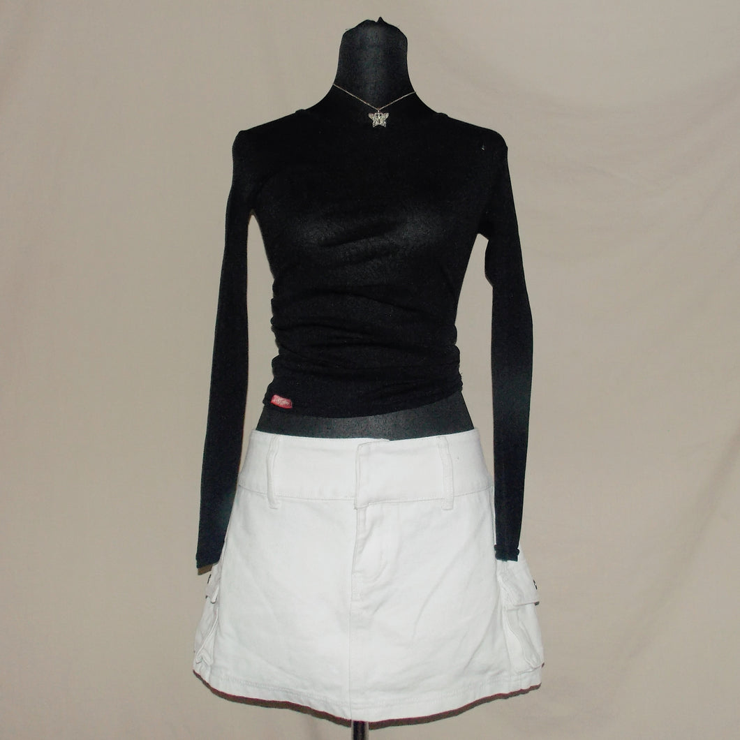 Princess Polly white cargo mini skirt (W31)